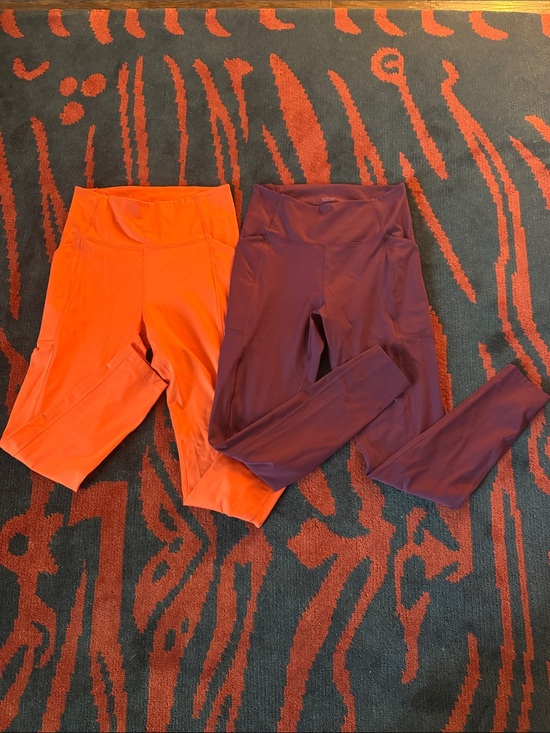 girlfriend collective Pants - Two pairs girlfriend collective Orange and Plum Leggings